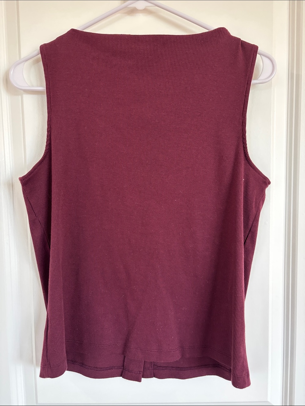wild fable Ribbed Button-Front Tank in Berry - Picture 3 of 3
